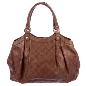 Gucci Medium Leather Guccissima Sukey Tote